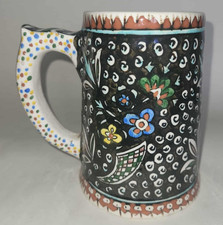 19th Century Turkish Iznik-Style Pottery Tankard/Mug