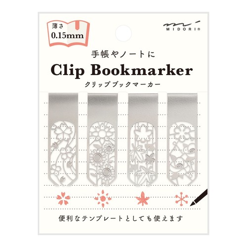 Midori clip bookmarks floral - bookmarks, |