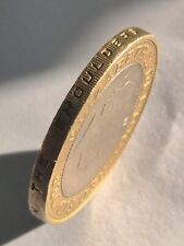 UK £2 - 2001 RARE Upside Down Writing on Edges - Mint Coin - Circulated