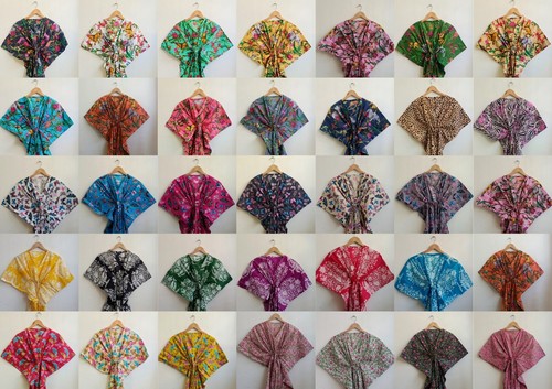 Indian cotton beach kimono - cotton,