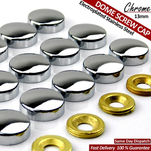 Dome screw cover caps chrome - dome,