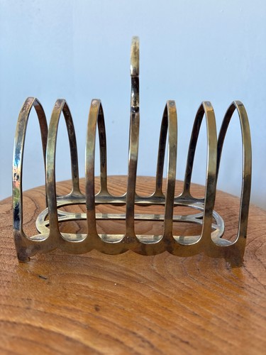 Antique silver plated toast - silver,