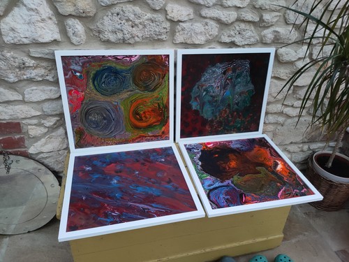 Oil painting abstract - oil,