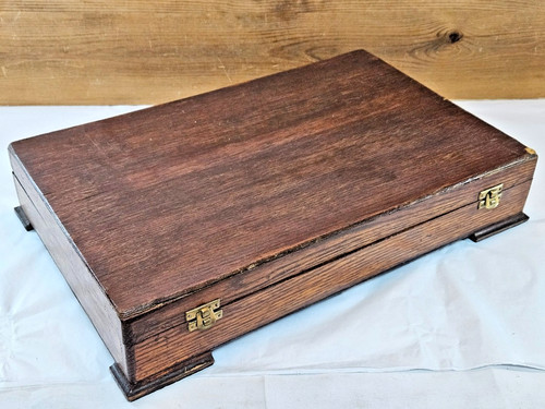 Vintage mid wooden canteen - mid, c