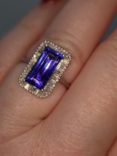 950 Platinum, AAAA Tanzanite &