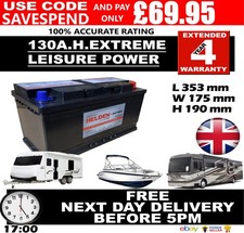 12v 130ah deep cycle leisure - 130ah,
