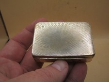 London 1930 Sterling Silver Vesta Case Match Box Combi Snuff Box SAMPSON MORDAN