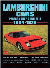 LAMBORGHINI 350GT 400GT MIURA ESPADA URRACO COUNTACH 1964-76 ROAD TESTS BOOK