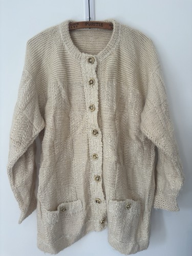 Aran wool cardigan size - wool, m