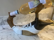 Drunken Duck Wine | Champagne Single Bottle Holder | Rustic Wood | Novelty | Fun