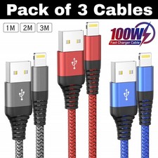 3 x iPhone Charger Fast For