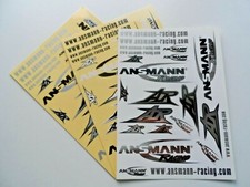 3x A5 Size Sheets Of Ansmann R/C Car Stickers / Decals Over 60 Stickers In Total