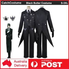 Anime Black Butler Kuroshitsuji Sebastian Michaelis Tuxedo Cosplay Costume Suit