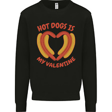 Hot Dog Anti Valentines Day Single Funny Mens Sweatshirt Jumper