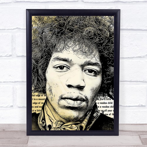 Jimi hendrix graphic line old - jimi,