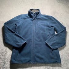 TU Fleece Jacket Mens Large Blue Full Zip Walking OutDoor ActiveWear