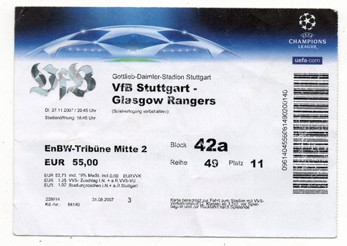 Ticket vfb stuttgart - ticket,