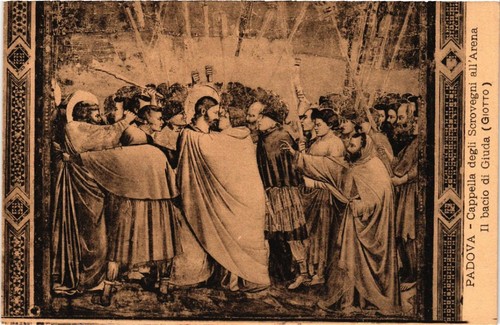 Cpa padova bacio giuda - padova,