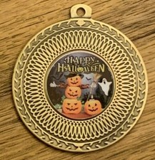 Halloween Party Medal & Ribbon Engraved Best Fancy Dress Costume Party Pumpkins