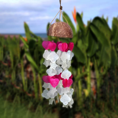Coconut capiz windchimes - coconut,