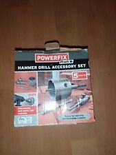 Powerfix hammer drill 68mm accessory set 5 piece set. Electrical Plugs Plaster