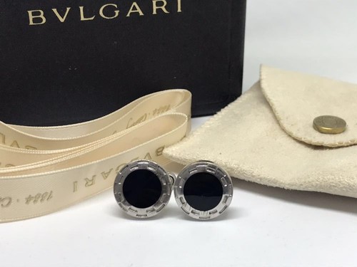 Bulgari onyx cufflinks