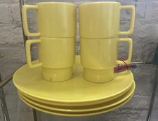 Vintage Yellow Melamine Picnic