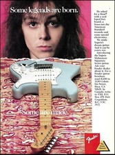 Yngwie Malmsteen Signature Fender Stratocaster Guitar 1988 advertisement print