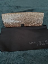 Kylie Minogue Glasses Case Gold Glitter Used 