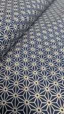Navy Geometric Asano-ha Print
