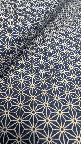 Navy geometric asano print - navy, asano-ha