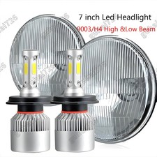 7" Round Glass Headlight Lamp