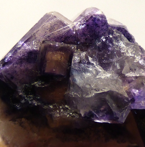 Blue john fluorite crystal - blue,