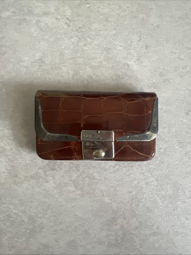 Antique silver crocodile skin - silver,