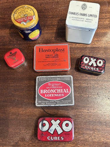 Vintage household tins oxo - household,