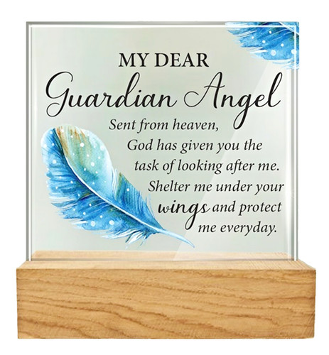 Guardian angel glass - guardian, plaque