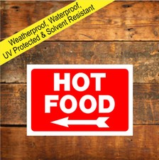 Hot food with left or right arrow sign 9618WR Burger van chip shop cafe diner