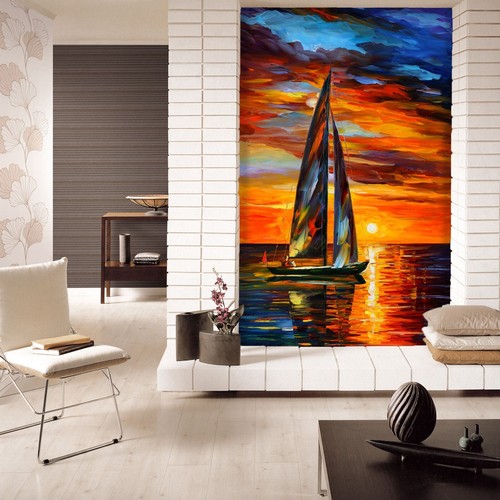 Sailboat painting r11154 - 3d,