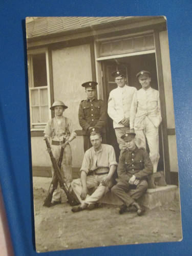 Military postcard men - postcard, in