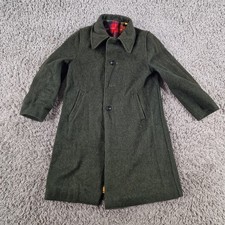 Loden Coat Mens Small Green Wool Angelo Santagostino Long