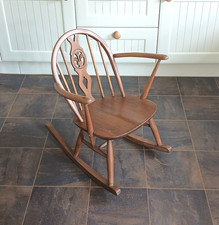 Vintage Ercol Fleur De Lys Rocking Chair