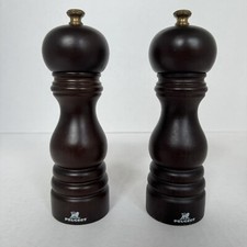 vintage peugeot salt and pepper Grinder Dark Brown Brass Details
