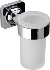 Croydex Flexi-Fix Shoreditch Tumbler and Holder Frosted Glass and Chrome