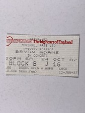 Bryan Adams Concert Ticket