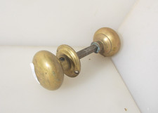 Victorian Brass Door Knobs Handles Old Rim Lock Antique 1 Plate Vintage