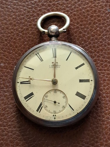 Vintage silver pocket watch - silver,
