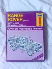 Range Rover (Petrol) 1970 to 1987 HAYNES Owners Workshop Manual Hardback 606