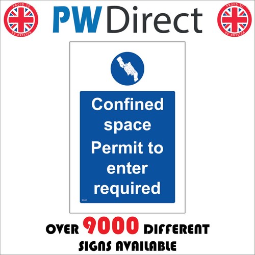 Sign confined space permit - sign, to