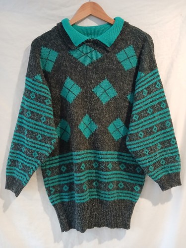 Vintage knitted collared - vintage,