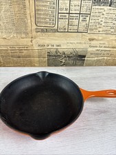 Le Creuset 23cm Small Cast Iron Frying Volcanic ORANGE